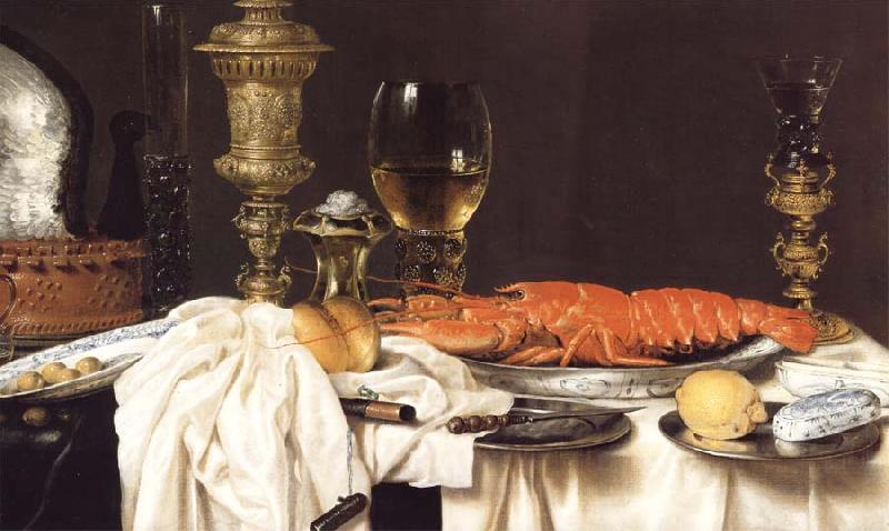 Willem Claesz Heda Detail of Still Life with a Lobster